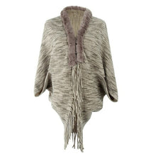 Load image into Gallery viewer, Fur Collar Sweater Cardigan Casual Long Sleeve Autumn Winter Stripe