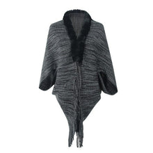 Load image into Gallery viewer, Fur Collar Sweater Cardigan Casual Long Sleeve Autumn Winter Stripe
