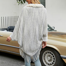 Load image into Gallery viewer, Fur Collar Sweater Cardigan Casual Long Sleeve Autumn Winter Stripe