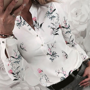 Womens Shirt Casual Tops Geometric Print Pattern Long