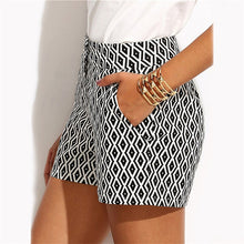 Load image into Gallery viewer, New Fashion Plaid Shorts Woman Shorts Summer Black and White Mid