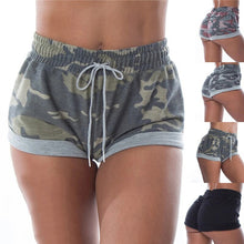 Load image into Gallery viewer, Women Short Summer Fashion Casual Hot Drawstring Waist Camo