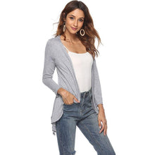 Load image into Gallery viewer, Women's Front Open Cardigan New Long Sleeve Irregular Hem - Sophornlilly