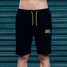 Load image into Gallery viewer, CozyFit Shorts - Black &amp; Yellow
