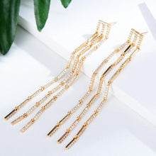 Load image into Gallery viewer, GODKI 85mm Long Tassels Luxury 3 Rows Full Mirco Cubic Zirconia CZ - Sophornlilly