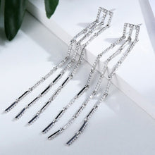 Load image into Gallery viewer, GODKI 85mm Long Tassels Luxury 3 Rows Full Mirco Cubic Zirconia CZ - Sophornlilly