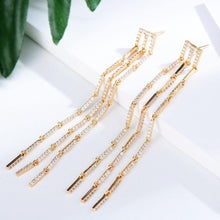 Load image into Gallery viewer, GODKI 85mm Long Tassels Luxury 3 Rows Full Mirco Cubic Zirconia CZ - Sophornlilly