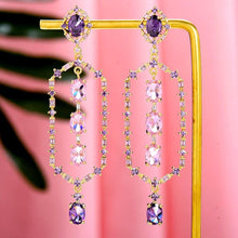Load image into Gallery viewer, Trendy Yellow Square Drop Earring For Women Wedding Cubic - Sophornlilly