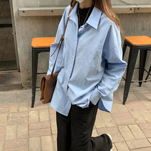 Load image into Gallery viewer, GOPLUS Women's Shirt Blouse Vintage Style Turn Down Collar Long