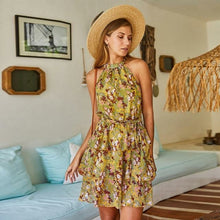 Load image into Gallery viewer, Mini Dresses Bohemian Halter Sleeveless Cascading - Sophornlilly