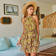 Load image into Gallery viewer, Mini Dresses Bohemian Halter Sleeveless Cascading - Sophornlilly