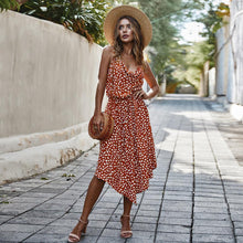 Load image into Gallery viewer, GREYGEM Women's Midi Dress with Spaghetti Strap Sleeveless V Neck - Sophornlilly