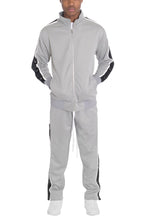 Load image into Gallery viewer, SNAP BUTTON TRACK PANTS- GREY