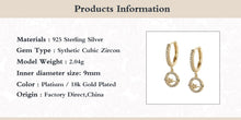 Load image into Gallery viewer, GS 1 Pair AAAAA Boucle Oreille Femme Star Crescent Zircon Hoop Earring