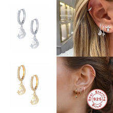 Load image into Gallery viewer, GS 1 Pair Sterling 925 Silver Huggie Earring AAAAA Boucle Oreille