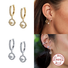 Load image into Gallery viewer, GS 1 Pair Sterling 925 Silver Huggie Earring AAAAA Boucle Oreille