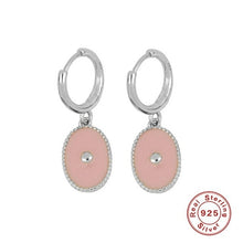 Load image into Gallery viewer, GS Candy Color 925 Silver Hoop Earrings Dripping Oil Craft S925