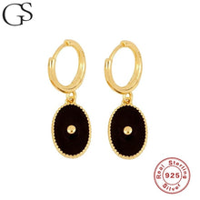 Load image into Gallery viewer, GS Candy Color 925 Silver Hoop Earrings Dripping Oil Craft S925
