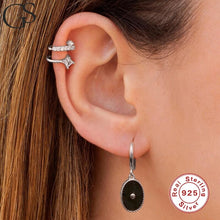 Load image into Gallery viewer, GS Candy Color 925 Silver Hoop Earrings Dripping Oil Craft S925