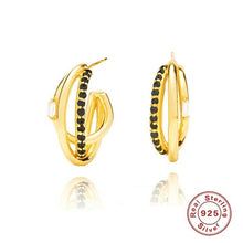 Load image into Gallery viewer, GS Punk Style AAAAA Boucle Oreille Femme Triple Half Circle Stud