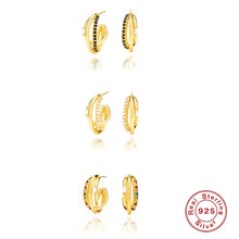 Load image into Gallery viewer, GS Sterling 925 Silver Zircon Piercing Punk Boucle Oreille Femme
