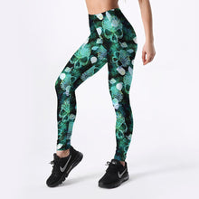 Load image into Gallery viewer, GYMQUASAR Skull Women Seamless Yoga Pants Push Up Leggings Fitness
