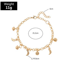 Load image into Gallery viewer, Galaxy Anklet For Women Summer Beach Barefoot Gold Color Half Moon