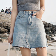 Load image into Gallery viewer, Gentillove Casual High Waist Pencil Denim Skirts Women Summer