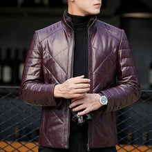 Load image into Gallery viewer, Genuine Leather Jacket Thick Warm Business Man