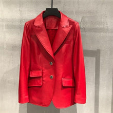 Load image into Gallery viewer, Genuine Leather Jacket Women
