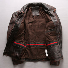 Load image into Gallery viewer, Genuine Leather Jacket r Autumn Air Force Style