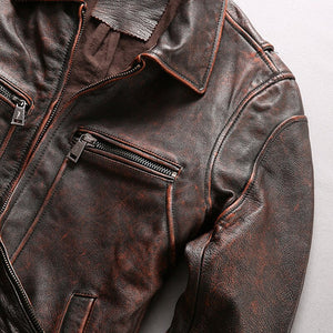 Genuine Leather Jacket r Autumn Air Force Style