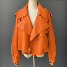 Load image into Gallery viewer, Genuine Leather Jacket women real sheepskin leather
