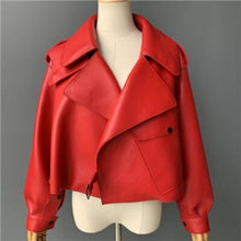 Load image into Gallery viewer, Genuine Leather Jacket women real sheepskin leather