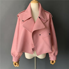 Load image into Gallery viewer, Genuine Leather Jacket women real sheepskin leather