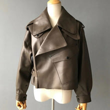 Load image into Gallery viewer, Genuine Leather Jacket women real sheepskin leather