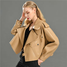 Load image into Gallery viewer, Genuine Leather Jacket women real sheepskin leather
