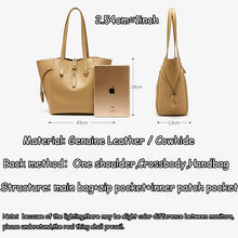 Load image into Gallery viewer, Genuine Leather Tote Bag For Women Large Capacity