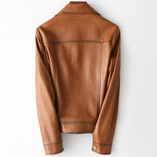 Load image into Gallery viewer, Genuine Sheepskin Leather Suede Jacket Autumn Women Moto Suit