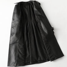 Load image into Gallery viewer, Genuine Sheepskin Leather Suede Slim Coat  Autumn Women Trench