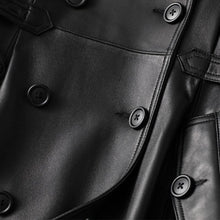 Load image into Gallery viewer, Genuine Sheepskin Leather Suede Slim Coat  Autumn Women Trench