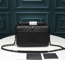 Load image into Gallery viewer, Genuine Leather Bag Thread Diamond Lattice