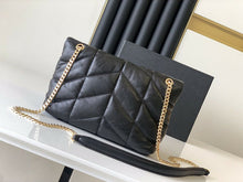 Load image into Gallery viewer, Genuine Leather Bag Thread Diamond Lattice