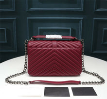 Load image into Gallery viewer, Genuine Leather Bag Thread Diamond Lattice