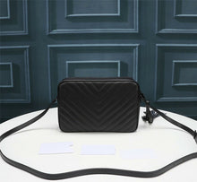 Load image into Gallery viewer, Genuine Leather Bag Thread Diamond Lattice