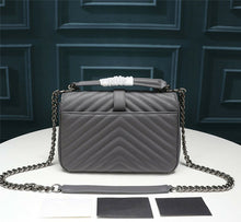 Load image into Gallery viewer, Genuine Leather Bag Thread Diamond Lattice