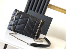 Load image into Gallery viewer, Genuine Leather Bag Thread Diamond Lattice