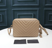 Load image into Gallery viewer, Genuine Leather Bag Thread Diamond Lattice