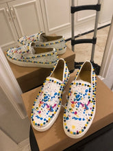 Load image into Gallery viewer, Genuine leather Loafers men shoes Spiked