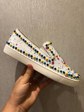 Load image into Gallery viewer, Genuine leather Loafers men shoes Spiked